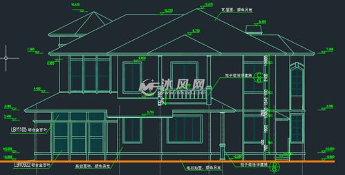 二层欧式现代豪华休闲别墅带阳台 车库房屋建筑施工图 平面CAD 结构CAD PDF墨线图 效