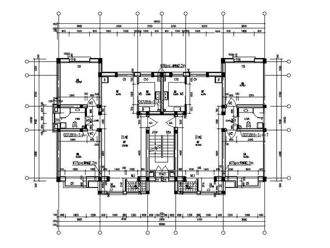 [内蒙古]六层砖混结构塔式住宅楼建筑施工图(含商业及效果图)